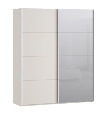 Armario puertas correderas W26 DE 170 cmen color Sand y una puerta con luna Espejo