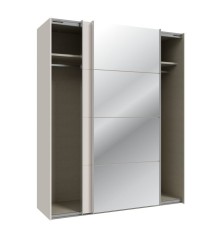 Armario puertas correderas W26 DE 170 cmen color Sand y una puerta con luna Espejo