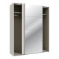 Armario puertas correderas W26 DE 170 cmen color Sand y una puerta con luna Espejo
