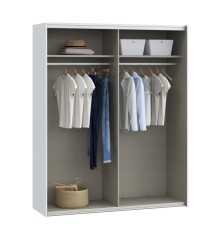Armario puertas correderas W26 DE 170 cm Blanco Mate