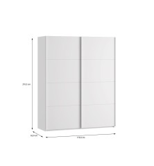 Armario puertas correderas W26 DE 170 cm Blanco Mate