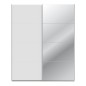 Armario puertas corredera  W26 DE 170 cm Blanco mate y puerta Espejo