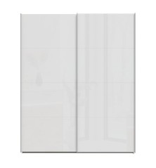 Armario puertas corredera W26 DE 170 cm Blanco brillo cristal