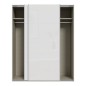 Armario puertas corredera W26 DE 170 cm Blanco brillo cristal Armario puertas corredera W26 DE 170 cm Blanco brillo cristal