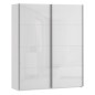 Armario puertas corredera W26 DE 170 cm Blanco brillo cristal Armario puertas corredera W26 DE 170 cm Blanco brillo cristal