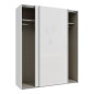 Armario puertas corredera W26 DE 170 cm Blanco brillo cristal Armario puertas corredera W26 DE 170 cm Blanco brillo cristal