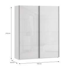 Armario W26 DE 170 cm Blanco brillo
