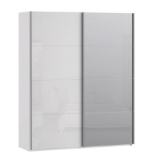 Armario W26 DE 10 cm Blanco Brillo - Espejo