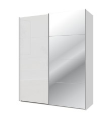 Armario W26 DE 10 cm Blanco Brillo - Espejo