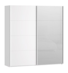 Armario W26 DE 200 cm Blanco Mate-Espejo
