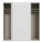 Armario de puertas correderas W26 DE 200 cm Blanco Brillo cristal