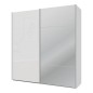 Armario puertas correderas W26 DE 200 cm color Blanco Brilloy una puerta con lunas de espejo Armario puertas correderas W26 DE 200 cm color Blanco Brilloy una puerta con lunas de espejo