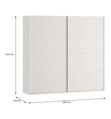 Armario puertas correderas  W26 DE 220 cm en color Sand