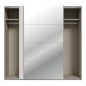 Armario puertas correderas W26 DE 220 cm en color Sand y puerta lunas de espejo Armario puertas correderas W26 DE 220 cm en color Sand y puerta lunas de espejo