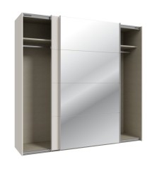 Armario puertas correderas  W26 DE 220 cm en color Sand y puerta lunas de espejo