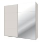 Armario puertas correderas W26 DE 220 cm en color Sand y puerta lunas de espejo Armario puertas correderas W26 DE 220 cm en color Sand y puerta lunas de espejo