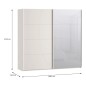 Armario puertas correderas W26 DE 220 cm en color Sand y puerta lunas de espejo Armario puertas correderas W26 DE 220 cm en color Sand y puerta lunas de espejo