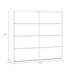 Armario puertas correderas W26 DE 220 cm en color Blanco Mate