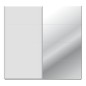 Armario puertas correderas W26 DE 220 cm Blanco mate y puerta con espejo Armario puertas correderas W26 DE 220 cm Blanco mate y puerta con espejo