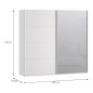 Armario puertas correderas W26 DE 220 cm Blanco mate y puerta con espejo Armario puertas correderas W26 DE 220 cm Blanco mate y puerta con espejo