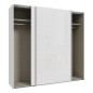 Armario puertas correderas W26 DE 220 cm en color Blanco Brillo cristal Armario puertas correderas W26 DE 220 cm en color Blanco Brillo cristal