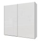 Armario puertas correderas W26 DE 220 cm en color Blanco Brillo cristal Armario puertas correderas W26 DE 220 cm en color Blanco Brillo cristal
