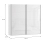Armario puertas correderas W26 DE 220 cm en color Blanco Brillo cristal Armario puertas correderas W26 DE 220 cm en color Blanco Brillo cristal
