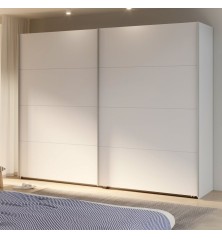 Armario puertas correderas W26 DE 270 cm en color blanco mate