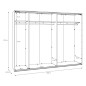 Armario puertas correderas W26 DE 270 cm en color blanco mate Armario puertas correderas W26 DE 270 cm en color blanco mate