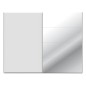 Armario puertas correderas  W26 DE 270 cm en Blanco mate y puerta de espejo