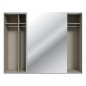 Armario puertas correderas  W26 DE 270 cm en Blanco mate y puerta de espejo