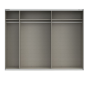 Armario puertas correderas  W26 DE 270 cm en Blanco mate y puerta de espejo