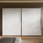 Armario puertas correderas W26 DE 270 cm Blanco Brillo cristal