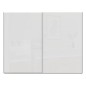 Armario puertas correderas W26 DE 270 cm Blanco Brillo cristal