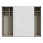 Armario puertas correderas W26 DE 270 cm Blanco Brillo cristal