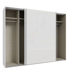 Armario puertas correderas W26 DE 270 cm Blanco Brillo