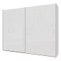 Armario puertas correderas W26 DE 270 cm Blanco Brillo cristal