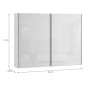 Armario puertas correderas W26 DE 270 cm Blanco Brillo cristal