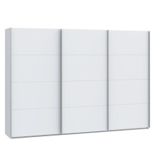 Armario tres puetas correderas W26 DE 300 cm en color Blanco mate