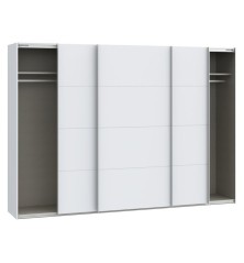 Armario tres puetas correderas W26 DE 300 cm en color Blanco mate