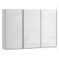 Armario tres puertas correderas W26 DE 300 cm en color Blanco brillo cristal Armario tres puertas correderas W26 DE 300 cm en color Blanco brillo cristal