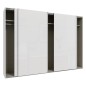 Armario tres puertas correderas W26 DE 300 cm en color Blanco brillo cristal Armario tres puertas correderas W26 DE 300 cm en color Blanco brillo cristal
