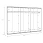 Armario tres puertas correderas W26 DE 300 cmen color Blanco Brillo cristal y puerta central con Espejo Armario tres puertas correderas W26 DE 300 cmen color Blanco Brillo cristal y puerta central con Espejo