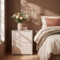 Mesita de noche  W26 2 cajones en color Sand