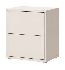 Mesita de noche  W26 2 cajones en color Sand