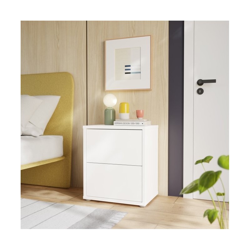 Mesita W26 2 cajones en color Blanco mate Mesita W26 2 cajones en color Blanco mate