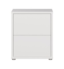Mesita W26 2 cajones en color Blanco mate