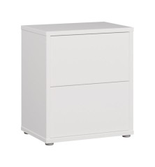 Mesita W26 2 cajones en color Blanco mate
