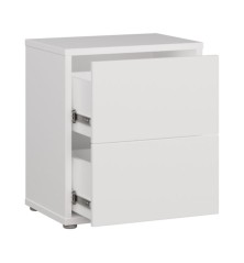 Mesita W26 2 cajones en color Blanco mate