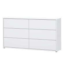 Cómoda W26 6 cajones en color Blanco  mate